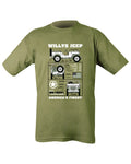 Willys Jeep T-shirt in Olive green