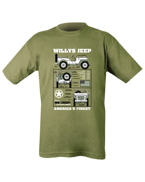 Willys Jeep T-shirt in Olive green
