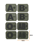 Blood group Patches - Olive Green