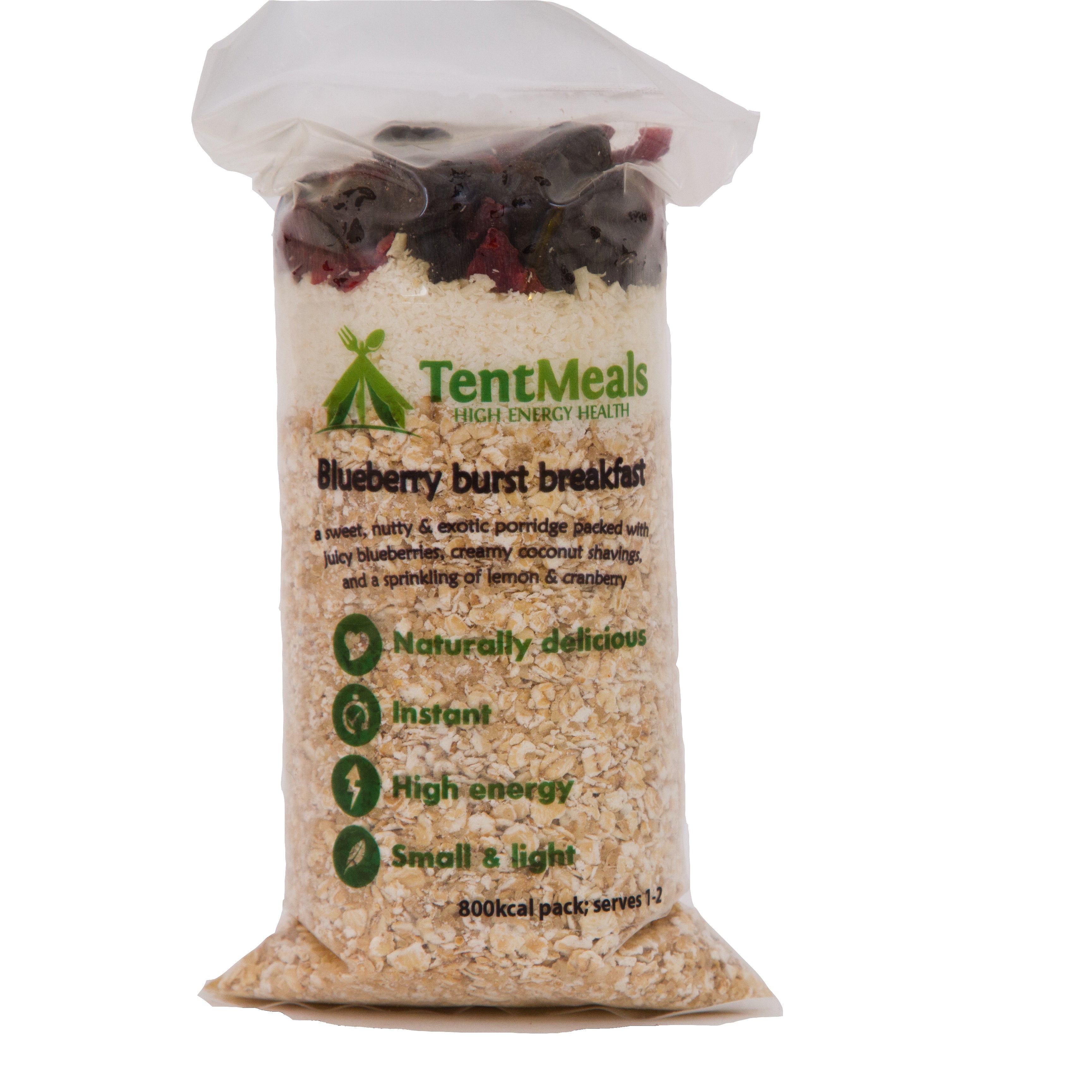 TentMeals Blueberry burst breakfast - 800kcal