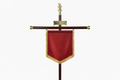 Rosewood & Brass Bannerette Pole — Complete Set