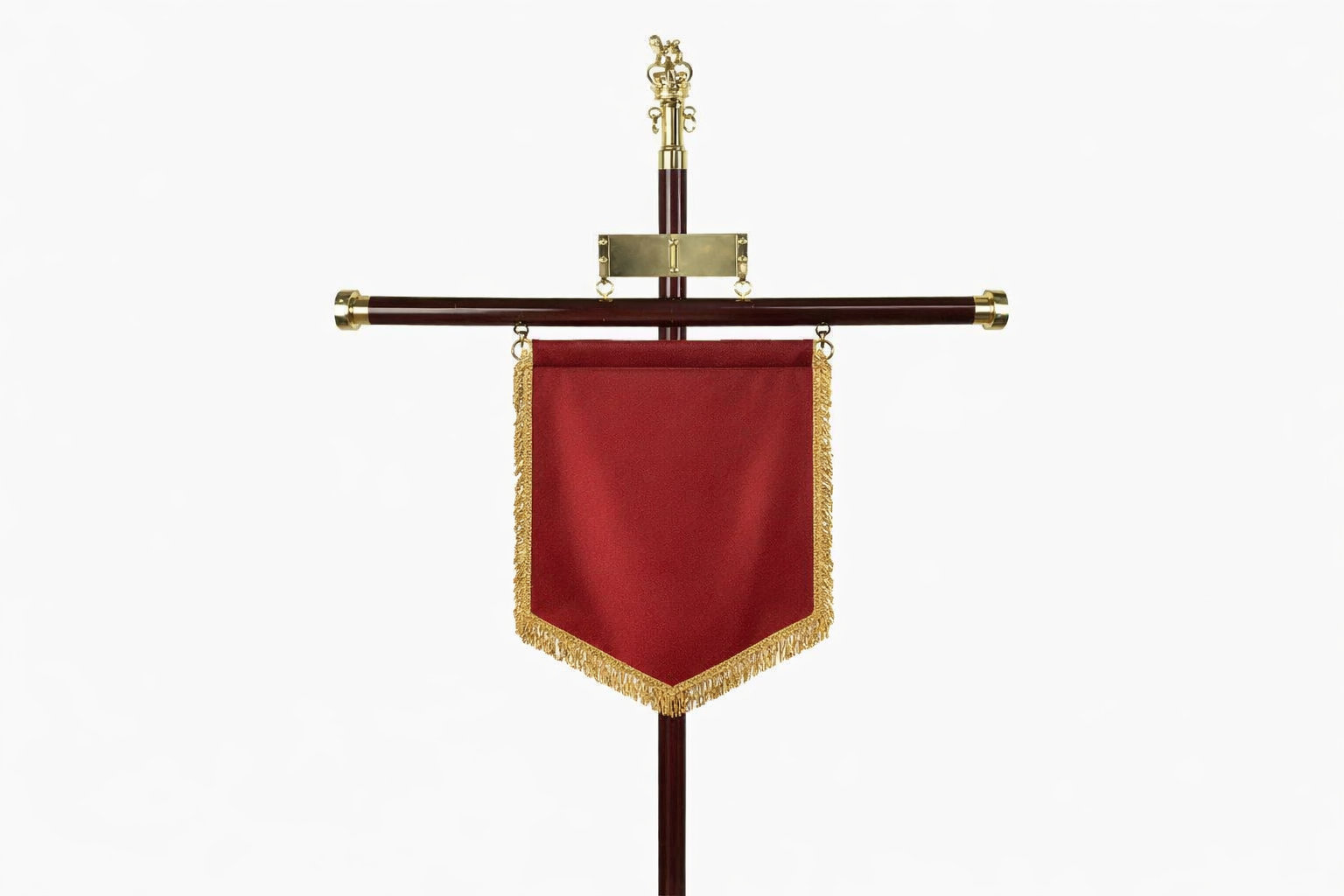 Rosewood & Brass Bannerette Pole — Complete Set