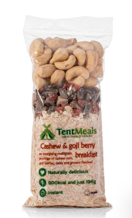 TentMeals Cashew and Goji Berry Breakfast - 800 kcal