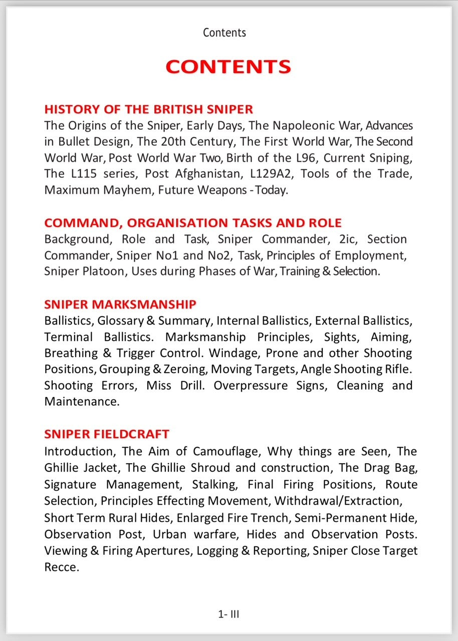 Sniper Pocket Book - 4th Edition