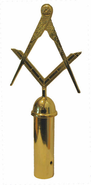 Flagpole in rosewood and brass fittings