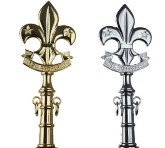 Flagpole in rosewood and brass fittings