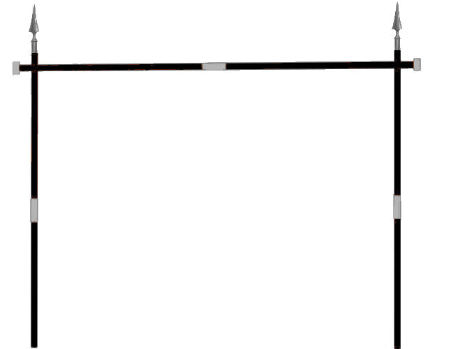 Banner Poles in Black and Chrome