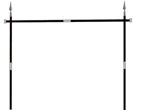 Banner Poles in Black and Chrome