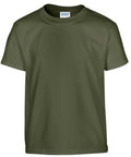 Kids olive green military t-shirt