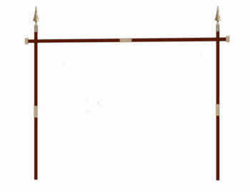 Banner Poles in Black and Chrome